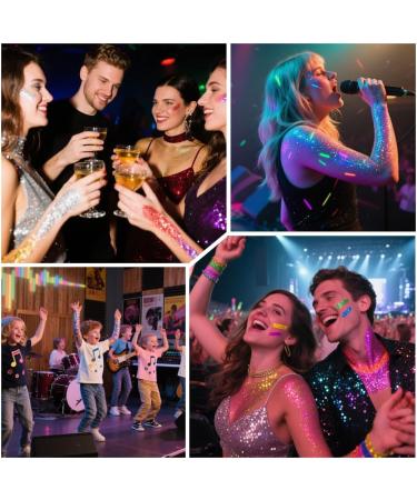  AOOWU AOOWU Body Glitter 15g for body mermaid face festival makeup Christmas Halloween carnival (purple- - Buy Online on GoSupps.com