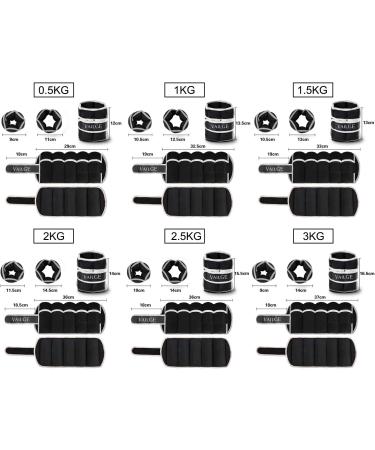 Vailge Adjustable Wrist & Ankle Weights 0.5kg-3kg - Perfect for Fitness Running Gymnastics - Unisex Training Weights - Buy Online on GoSupps.com