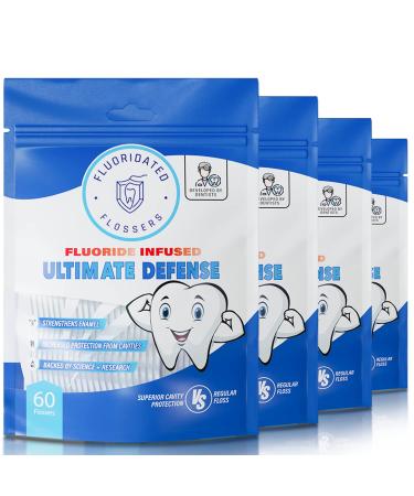 Unflavored Floss Picks. 240 Count. Fluoride Infused Flossers. Unwaxed Floss Sticks for Adults. Infused with Fluoride for Advanced Cavity Defense. Dental Floss Picks Developed by Dentists.