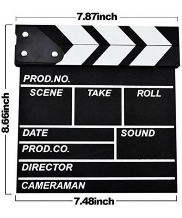 Wendin Wooden Clapboard Director Film Movie Slateboard Clapper Board - Black - Buy Online on GoSupps.com