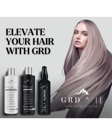 Hair Growth Shampoo Conditioner & Hair Serum by GRD Hair UK Biotin Argan Oil Allantoin Rosemary Niacinamide Lupin. Male & Female Hair Loss Products. Folic + : Moisture + : Growth + - Buy Online on GoSupps.com