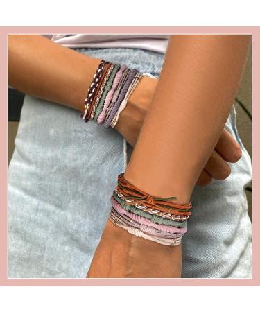 Elastic Hair Tie for Women - 20 Boho Hair Straps & Ponytail Holders for All Hair Types - Thin Curly Long Hair - Buy Online on GoSupps.com
