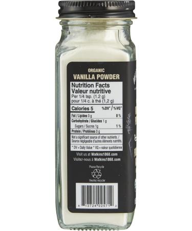 Watkins Gourmet Organic Spice Jar Vanilla Powder Non-GMO Kosher 96 g - Buy Online on GoSupps.com