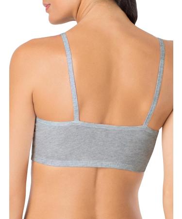 Fruit of the Loom Women's Spaghetti Strap Cotton Sports Bra Value Pack - 4-Pack, Black/White/White/Grey, Size 36 - Buy Online on GoSupps.com