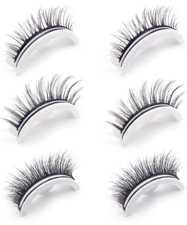 Fake Eyelashes 1 Pair Self-adhesive False Eyelashes Makeup Eyelashes with Crystal Case Realistic Lashes for Beginners Women Bushy Fake Eyelashes - Buy Online on GoSupps.com