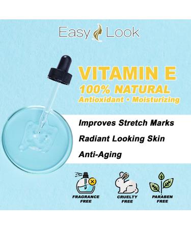 Vitamin E Oil Serum - Antioxidant Moisturizing Anti-Aging Formula for Stretch Marks & Fine Lines | 100% Natural | 2oz - Buy Online on GoSupps.com