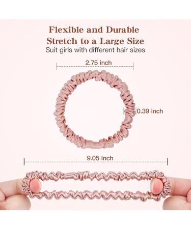 Acolidas Silk Hair Scrunchies Mini 100% Mulberry Silk Hair Scrunchy Skinny Silk Scrunchies for Hair Sleep Small Satin Hair Ties for Women Girls Curly Thick Thin No Damage Ponytail Holder Elastics - Buy Online on GoSupps.com