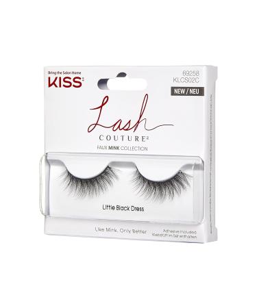 Kiss Lash Couture Faux Mink Collection - Ultra Brick Tapered Synthetic Fake Lashes & Glue | 1 Pair of Dramatic Eyelashes - Buy Online on GoSupps.com