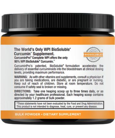 curcuminpro Complete Curcumin Bulk Powder | BioSoluble Organic Turmeric Curcumin Supplement | Natural Wellness Support | 90 Grams - Buy Online on GoSupps.com