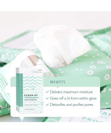 Patchology Clean AF Facial Cleansing Wipes - Travel Size Makeup Remover for Sensitive Skin (60 Count) - Buy Online on GoSupps.com