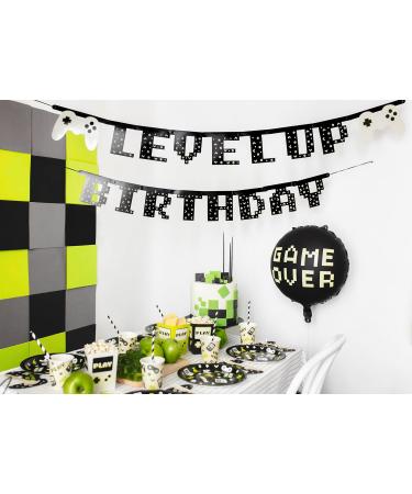 Popcorn Bags Gaming 7 x 7 x 12 cm Set of 6 - Candy Bar/Salty Bar Bags for Sweets and Party Snacks - Children's Birthday Theme Party - Black White Yellow - Buy Online on GoSupps.com