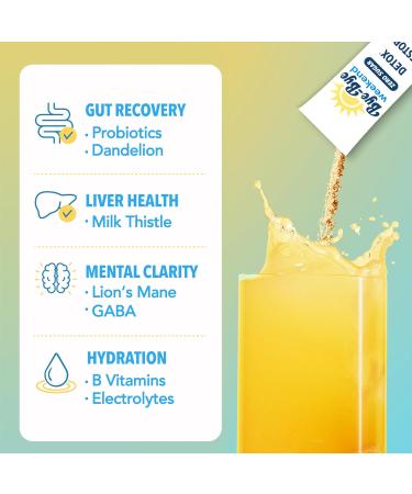 Recovery & Hydration Drink Mix - Electrolytes Probiotics Vitamins for Liver & Gut - Sugar-Free Lemonade Powder - 10 Pack - Buy Online on GoSupps.com