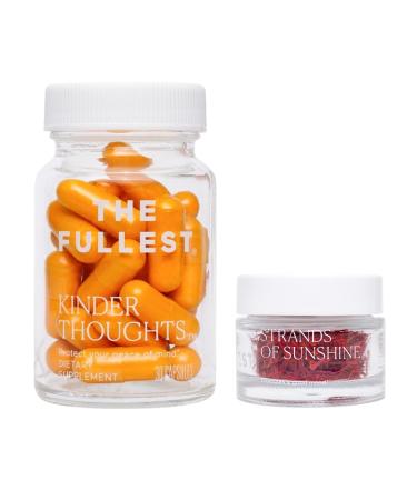 THE FULLEST - Gentle Being Bundle - Saffron Capsules + Saffron Threads - Boosts Mood Energy and Focus Gluten-Free & Vegan Sugar-Free 30-Day Supply