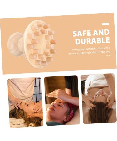 Healeved Wooden Massage Comb - Scalp Gua Sha Head Massager for Hair Washing & Dandruff Relief | Creative Beech Hand Massage Device for Adults & Kids - Buy Online on GoSupps.com