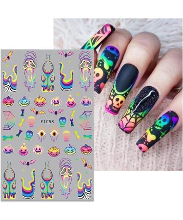JMEOWIO 9 Sheets Halloween Nail Art Stickers Decals Self-Adhesive Cute Black Cat Nail Supplies Nail Art Design Decoration Accessories - Buy Online on GoSupps.com