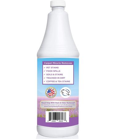 Carpet Miracle Lavender 32 Fl Oz - Deep Stain & Odor Remover for Machine Use - Rug, Upholstery, and Carpet Cleaner - Light Lavender Scent - Pack of 1 - Buy Online on GoSupps.com