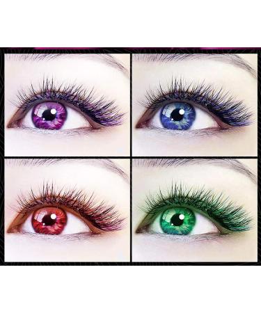 Two Tone Colorful Gradient Mink Lashes 0.12C 12mm Black Red C Curl - Buy Online on GoSupps.com