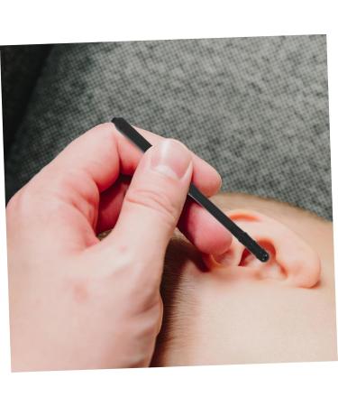 Mikinona 300pcs Black Sticky Ear Scoop Spiral Self-Adhesive Ear Wax Remover Picks Disposable Portable Cleaning Sticks for Family Office Use Gentle Comfortable Design - Buy Online on GoSupps.com