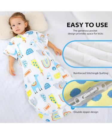 MIKAFEN 100% Organic Cotton Baby Sleeping Bag 3.5Tog | Long Sleeves | Elephant Design | 32-36in/18-30 Months | Winter Essential - Buy Online on GoSupps.com
