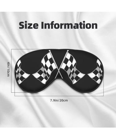 Shop Reusable Sleep Mask Eye for Men & Women - Soft Blackout Covers for Better Sleep Travel Essentials & Gifts | Checkered Flags Pattern - Buy Online on GoSupps.com