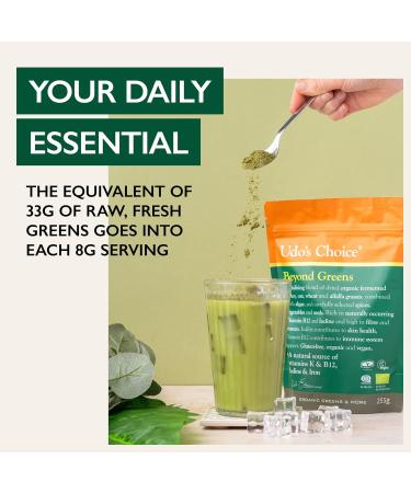 Udo's Choice Beyond Greens - Vegan Super Greens Powder with Antioxidants - 16 Servings, 125g - Buy Online on GoSupps.com