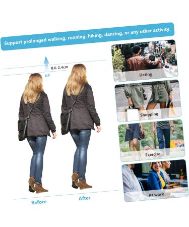 Shop NOLITOY 8 Pairs Height Increasing Insoles for Women - Invisible Heel Lift & Comfort | Ideal for Canvas Shoes - Buy Online on GoSupps.com