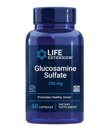 Life Extension Glucosamine Sulfate - Glucosamine Supplement for Knee Comfort & Joint Health Support - Non-GMO, Gluten-Free - 60 Capsules - Buy Online on GoSupps.com