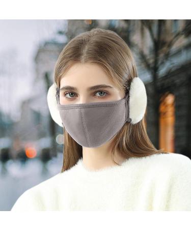 Facynde Cute Cloud Shape Facial & Ear Protection - Soft Rabbit Fur Slim Face Cover & Ear Warmer for Winter - Buy Online on GoSupps.com