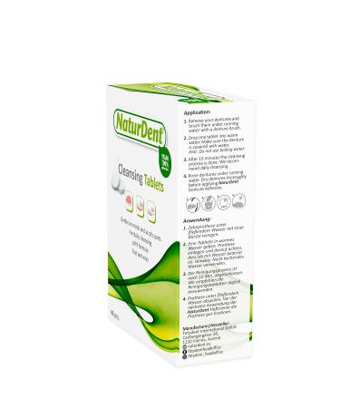 NaturDent Denture Cleaner Tablet - Removes Stains, Plaque, and Odor from Full & Partial Dentures, Prosthesis, and Braces - Buy Online on GoSupps.com