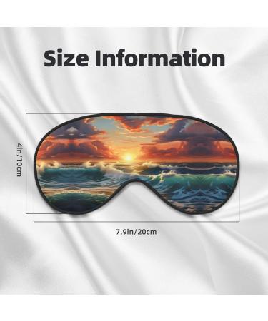 Ocean Sunset Scenery Print Eye Mask | Unisex Soft Comfort Sleep Shade for Travel Yoga & Shift Work - Buy Online on GoSupps.com