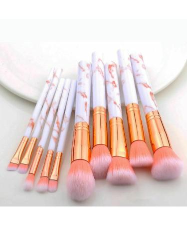 10-Piece Pink Kabuki Makeup Brush Set - Synthetic Eyeshadow Primer Powder Blush & Contour Brushes for Flawless Application | International Shipping - Buy Online on GoSupps.com