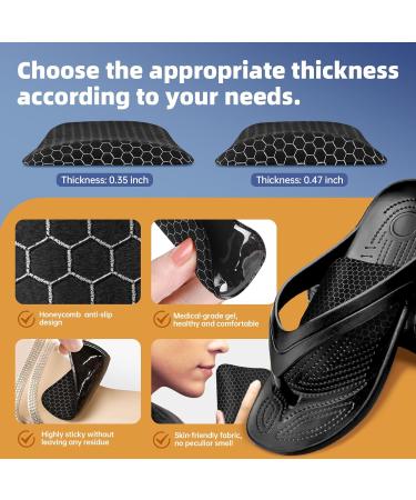 Arch Support Inserts for Women | Gel Inserts for Flat Feet & Plantar Fasciitis Relief | Non-Slip Support Pads (Low Height - Black - Buy Online on GoSupps.com