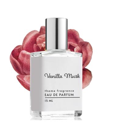 Theme Fragrance Vanilla Musk Perfume for Women 15ml Rollerball. Light sweet vanilla with soft musk! VANILLA MUSK 1 Fl Oz (Pack of 1)