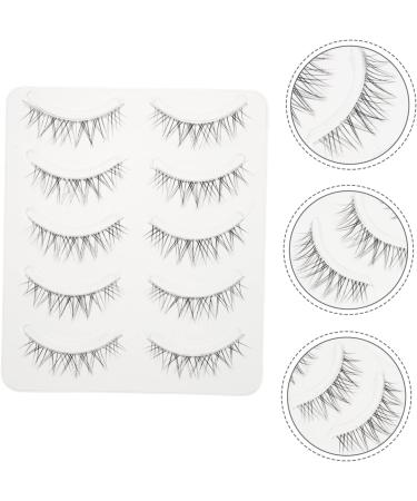 minkissy 5 Pairs Fake Eyelashes Volume Eyelashes False Lashes Faux Pesta as Postizas Naturales Makeup Lashes Lash Extension Accessories Beauty Eyelashes 3d Decorate Sharpen Artificial Fiber - Buy Online on GoSupps.com
