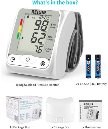 Wrist Blood Pressure Monitor with Large Cuff - Digital Automatic BP Machine for Home Use (Accuracy Upgrade) - Buy Online on GoSupps.com