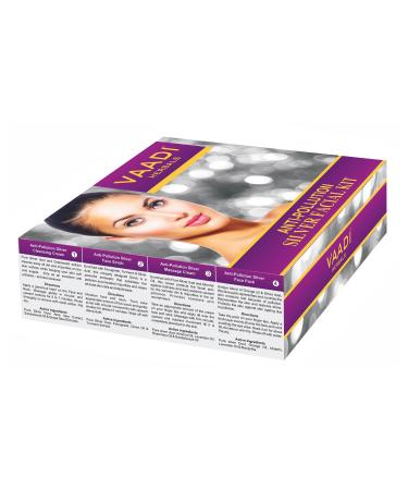 Vaadi Herbals Silver Facial Kit - All Natural with Pure Silver Dust Rosemary & Lavender Oil - 70g for All Skin Types - Buy Online on GoSupps.com
