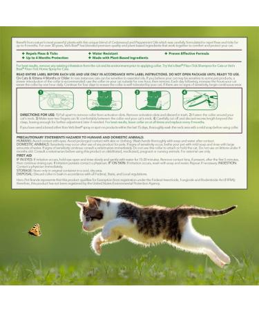 Vet's Best Flea and Tick Repellent Collar for Cats | Natural Pest Protection | Fits Up to 20 Necks - Buy Online on GoSupps.com