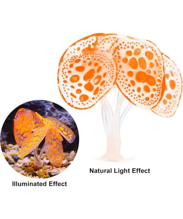 VOCOSTE Silicone Glowing Aquarium Coral with Suction Cup - Vibrant Orange Simulation for Aquatic Decor | International Shipping Available - Buy Online on GoSupps.com