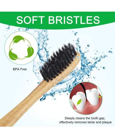 Aiolusmic 20 Count Kids & Adults Bamboo Toothbrushes | Soft Bristles, Eco-Friendly & Biodegradable | Colorful Manual Wooden Toothbrush Set - Buy Online on GoSupps.com