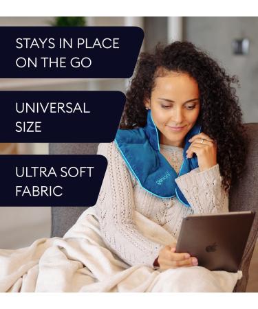 GENIANI Microwavable Heating Pad - Herbal Aromatherapy Neck Wrap for Pain Relief - Hot/Cold Compress (Space Blue) - Buy Online on GoSupps.com