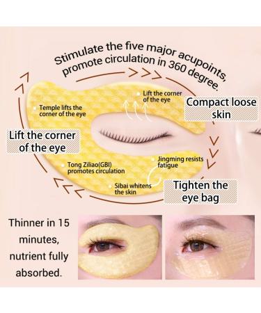 24K Gold Eye Pads & Collagen Eye Masks - Anti-Aging Care Reduce Dark Circles Puffiness & Moisturize - 5 Pairs - Buy Online on GoSupps.com