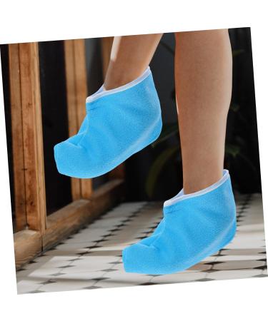 HONMEET 1 Pair Waxed Cotton Footmuffs Paraffin Wax Spa Foot Covers Paraffin Bath Bags Paraffin Refills Liners Foot Spa Wrapping Cover Moisturizing Socks Foot Spa Booties Polyester 26.50X19.00X1.00CM Blue - Buy Online on GoSupps.com