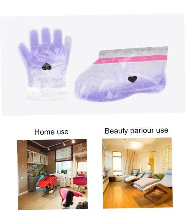 Ipetboom 2 Pairs Wax Gloves Paraffin Wax Bath Kit Nourishing Foot Paraffin Wax Warmer Hand Moisturizing Kit Manicure Kit Paraffin Wax Bath Gloves Pe Bag Purple Foot Mask Cosmetic - Buy Online on GoSupps.com