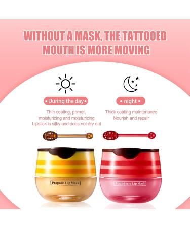 4 Pcs Lip Mask Reduces Lip Lines and Exfoliator Prevention Dry & Cracked Lip. (Honey & Strawberry) 4 Pcs Honey & Strawberry - Buy Online on GoSupps.com