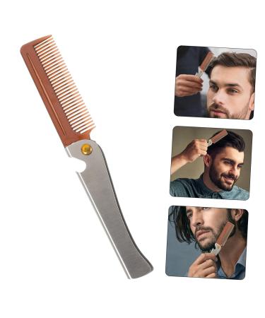 Beaupretty Foldable Face Hair Brush & Bottle Opener - Portable Stainless Steel Travel Comb for Men's Beard Care & Hair Cutting - Buy Online on GoSupps.com