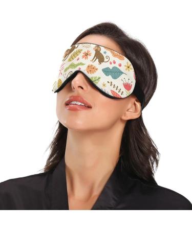 Haskirky Light Blocking Eye Mask for Deep Sleep | Breathable & Adjustable | Ideal for Travel, Meditation, and Office | Cute Monkeys Design - Buy Online on GoSupps.com
