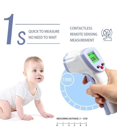 Non-Contact Infrared Thermometer - AXHKIO Digital Forehead Thermometer for Adults, Kids & Babies with LCD Display - Buy Online on GoSupps.com