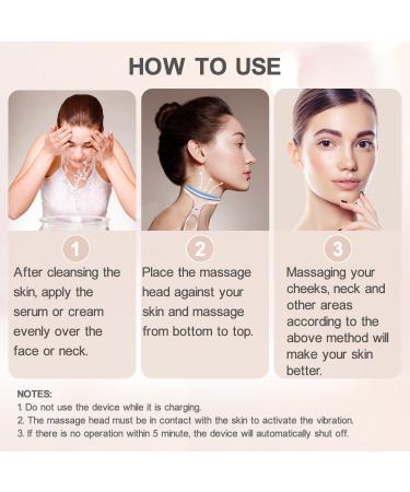Buy Youngfocus Face-Neck Massager - Vibration Cooling & Thermal Anti-Aging Skin Care Device (Pink) - Firm & Tighten Your Skin - Buy Online on GoSupps.com