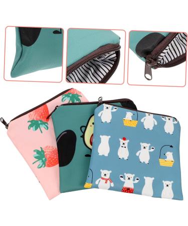 3-Piece Women's Credit Holder & Lipstick Bag - Halter Cosmetics Travel Snap Wand & Menstrual Pillow - Stylish Tampon Holder - Buy Online on GoSupps.com