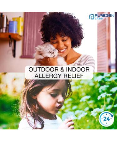 Puregen Labs 24-Hour Allergy Relief Cetirizine 10mg 120 Tablets 24 Hour Non-Drowsy Antihistamine Allergy Medicine for Runny Nose Sneezing Itchy Watery Eyes cetirizine 10 mg 120 Count - Buy Online on GoSupps.com